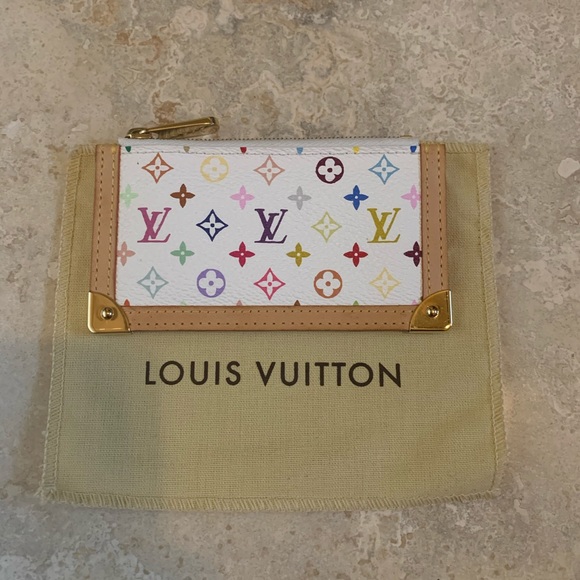 Louis Vuitton monogram multicolor key pouch in white - Picture 2 of 13